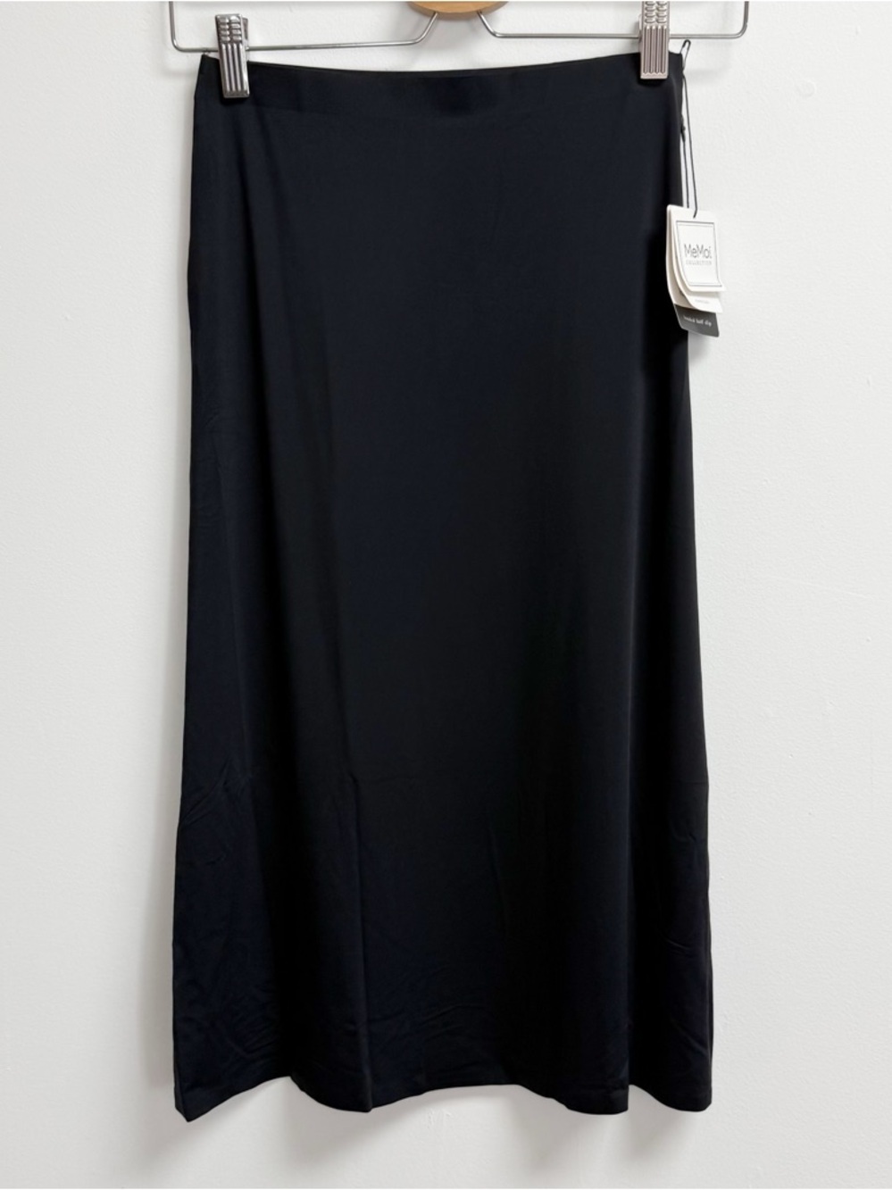 MeMoi Bonded Half Slip Skirt Womens Small Black Skirt 26" NWT NEW CSP200-26
